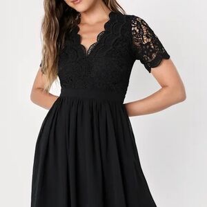 Lulus Angels In Disguise Lace
Skater dress black